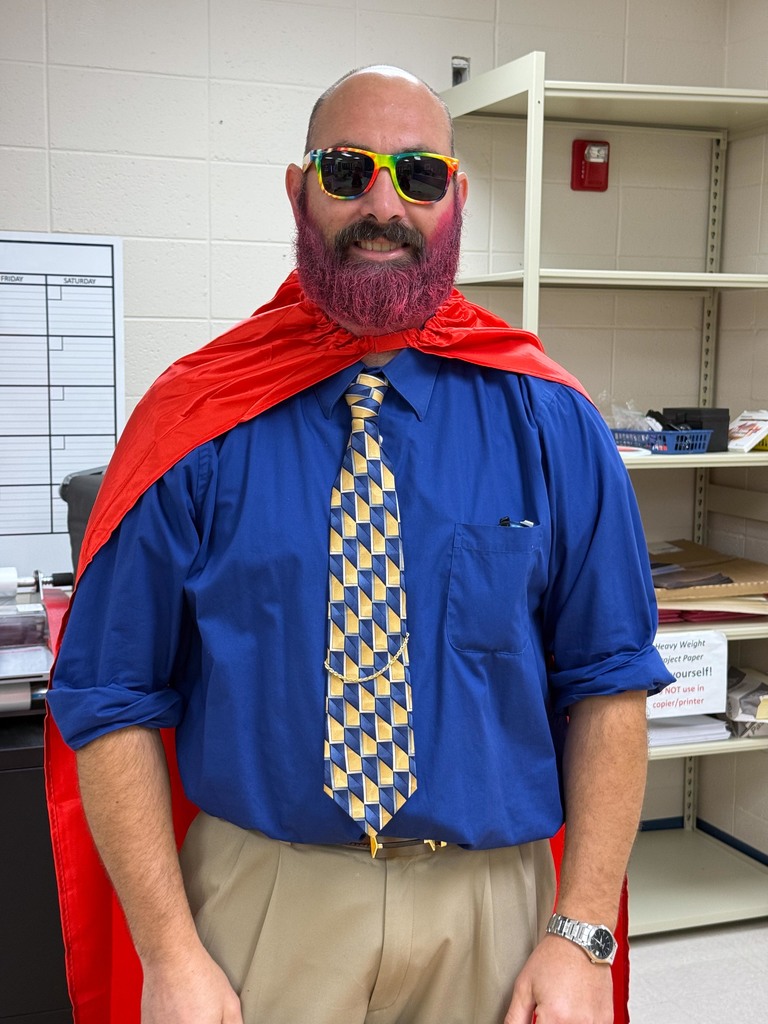 Mr. Hamm dyed his beard PINK! to celebrate!!!!