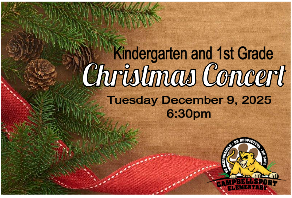 Christmas Concert Tuesday December 9, 2025 at 6:30pm