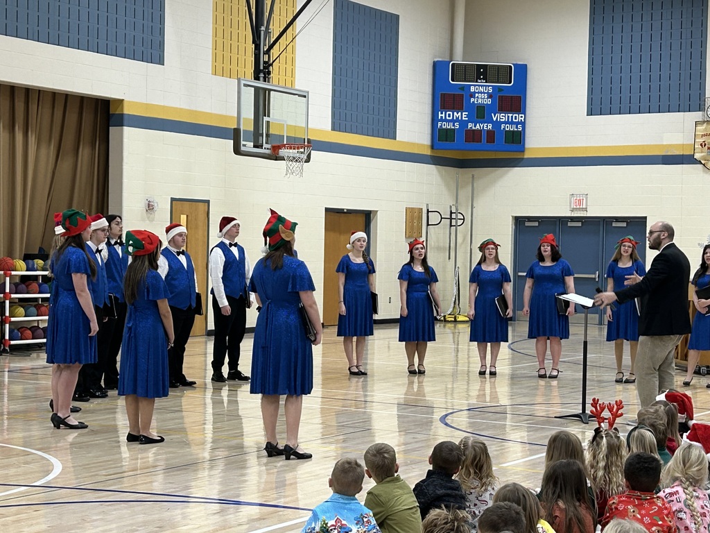 High school choir performing at our assembly