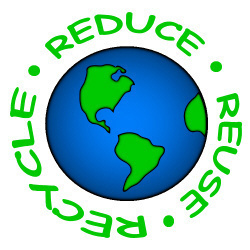 Recycle-Reduce-Reuse.  Picture of a globe
