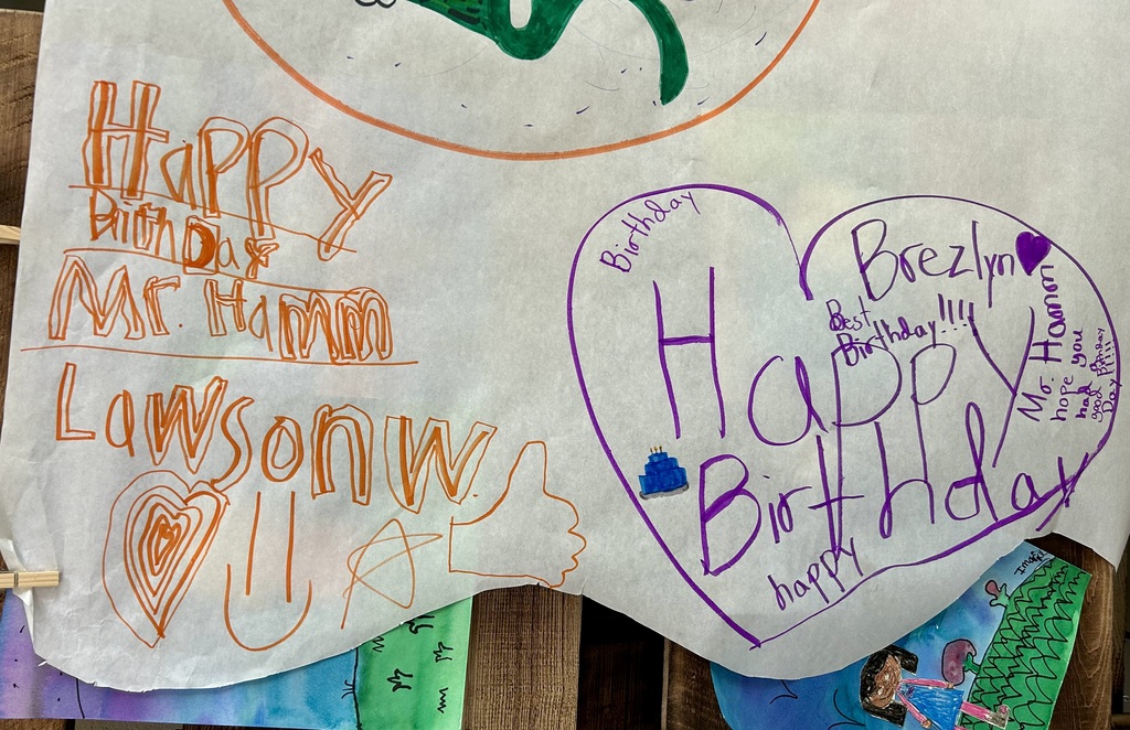 Happy birthday messages to Mr. Hamm from students