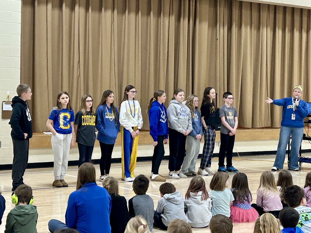 Ms. Boycks introducing the student council