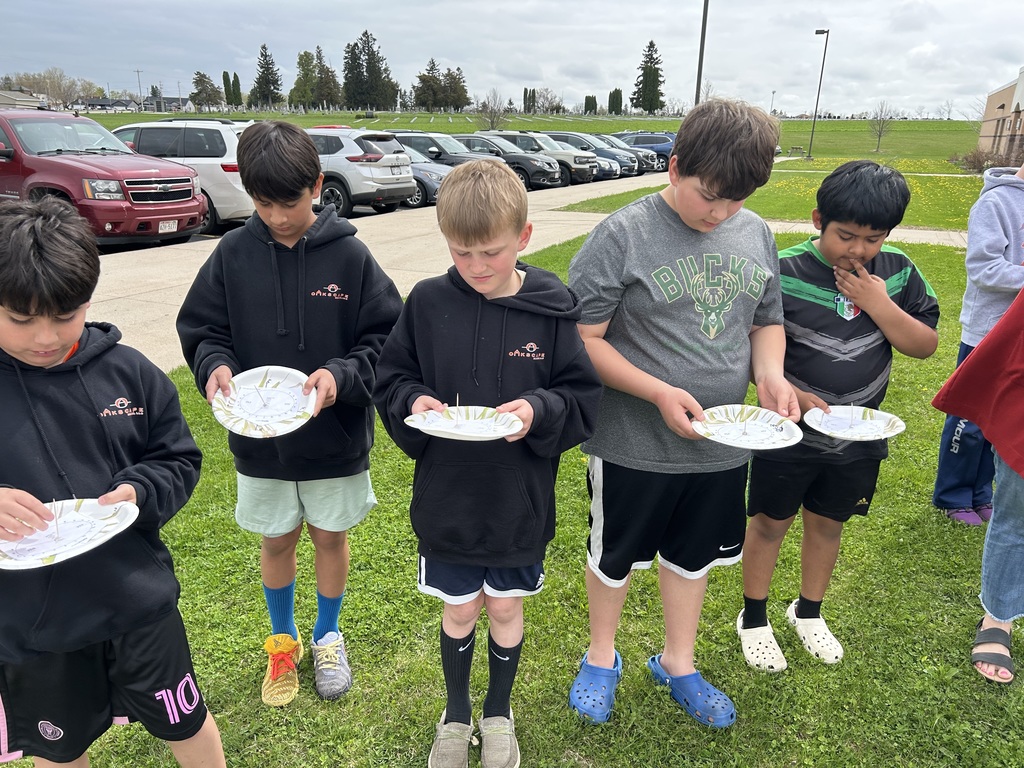 Students testing their sun dials 