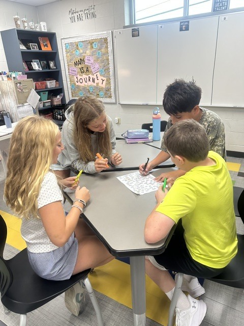 6th grade math card activity