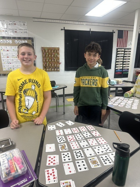 6th grade math card activity