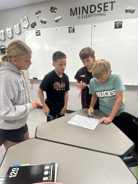 6th grade math card activity