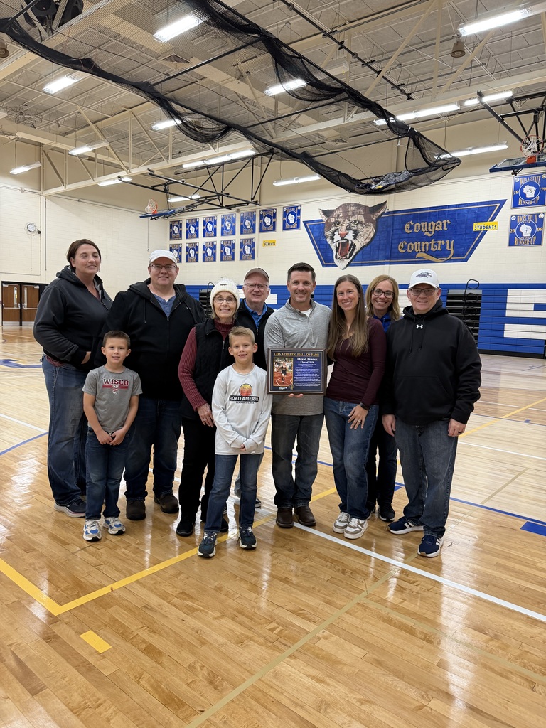 David Pentek and family as he received his Campbellsport High School Hall of Fame award