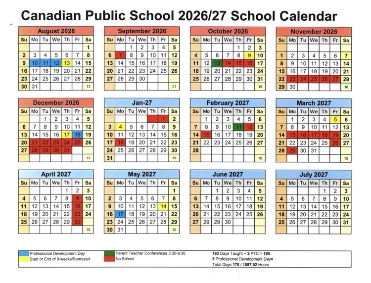 school calendar