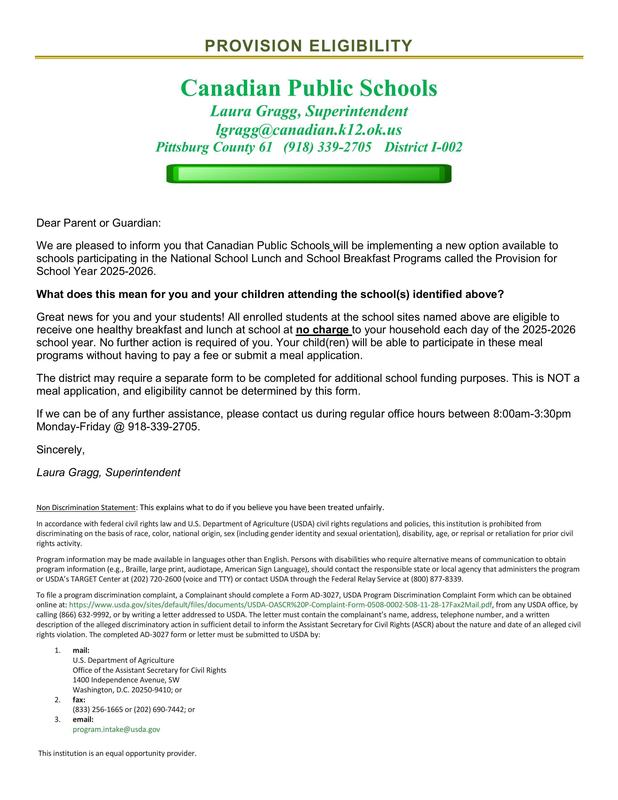 Provision Eligibility