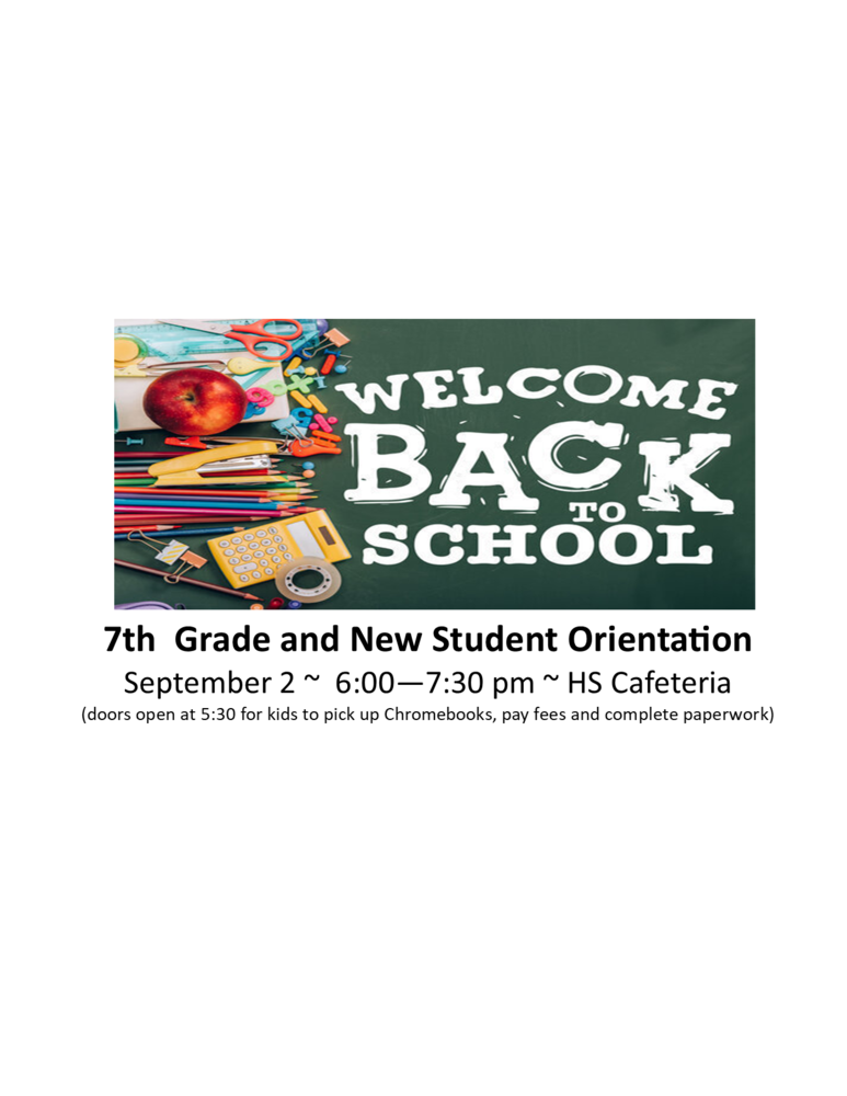 7th Grade & New Student Orientation