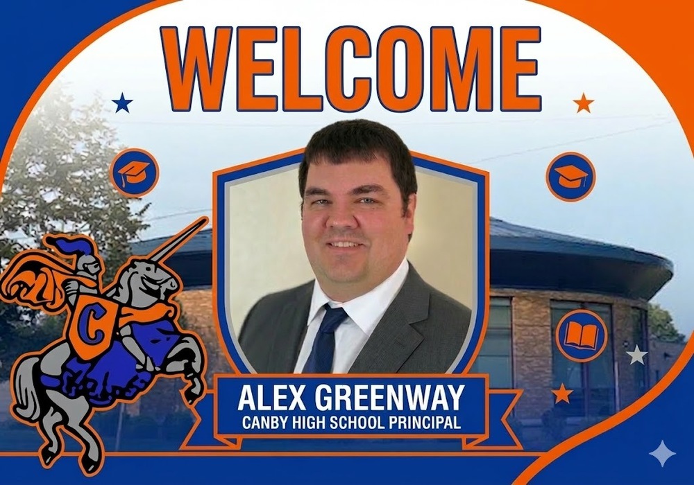 Banner showing Picture of New High School Principal Alex Greenway