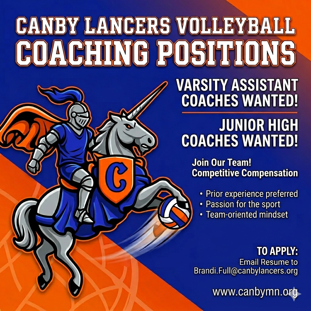 Canby Lancer Volleyball Coaches Ad
