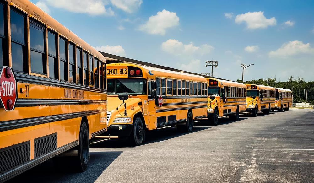 buses lined up