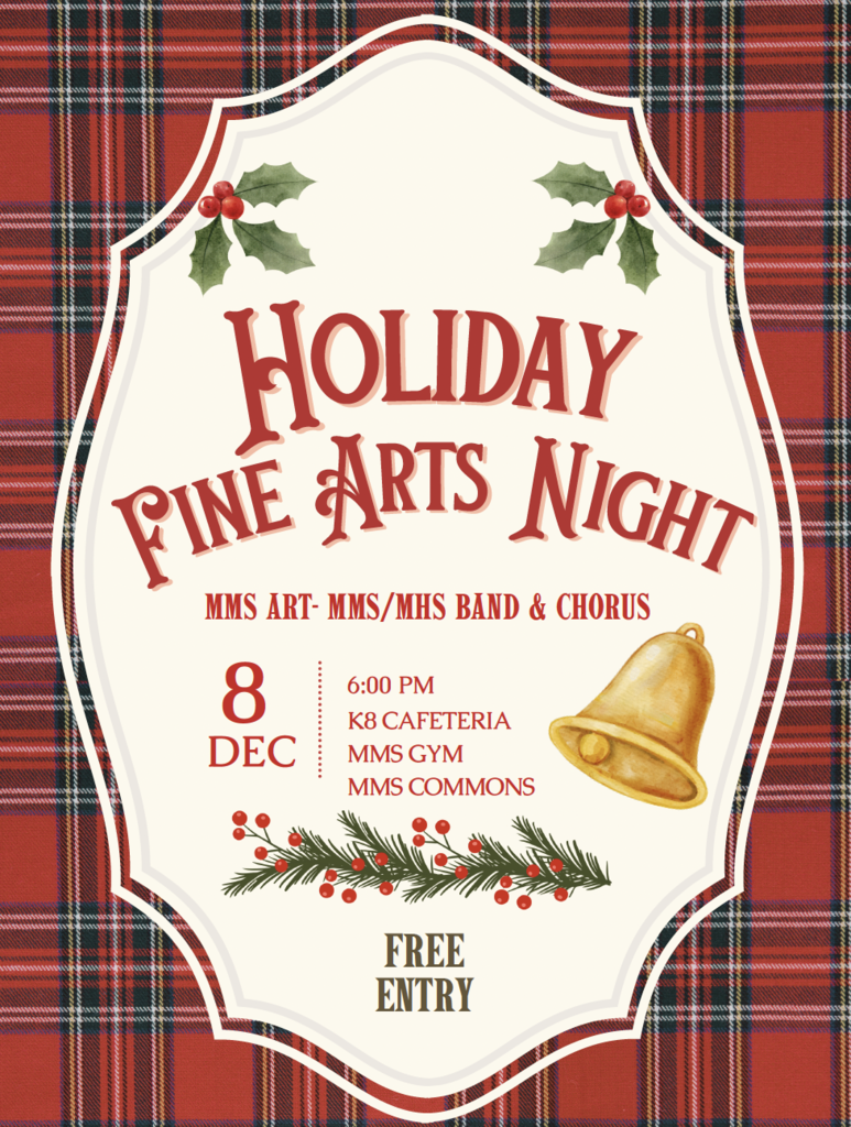 fine arts night flyer with date and time - english
