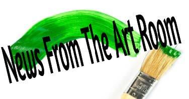 news from the art show image, with green paint and paint brush