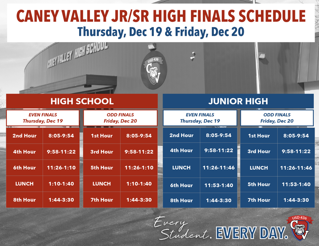 Finals Schedule