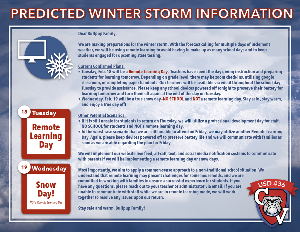 Predicted Winter Storm Information