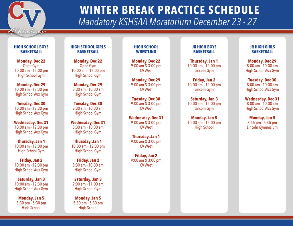 WINTER BREAK PRACTICE