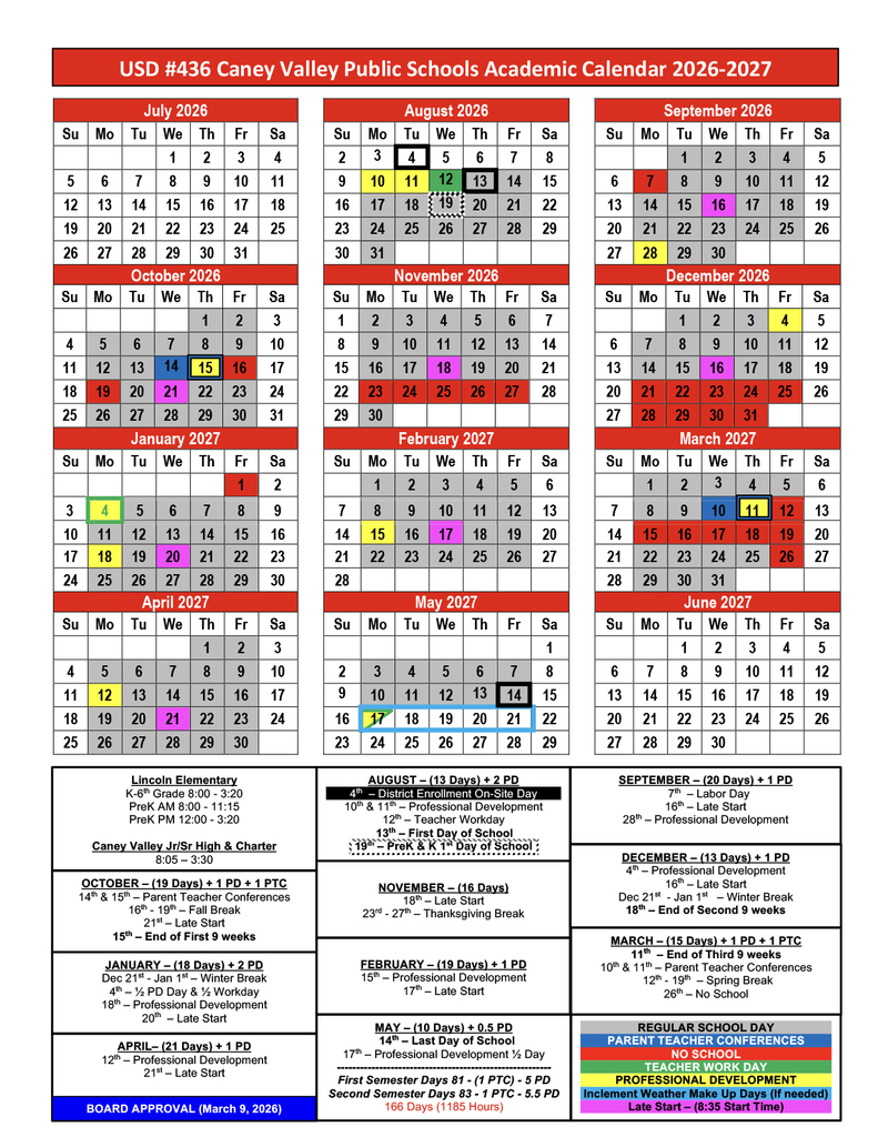 26-27 Academic Calendar