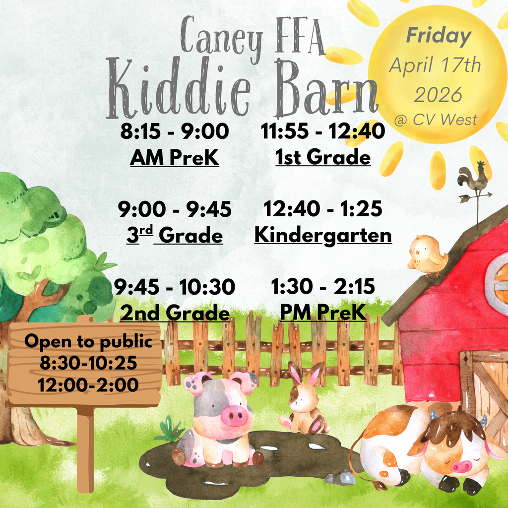 Decorative Graphic with  Kiddie Barn Schedule