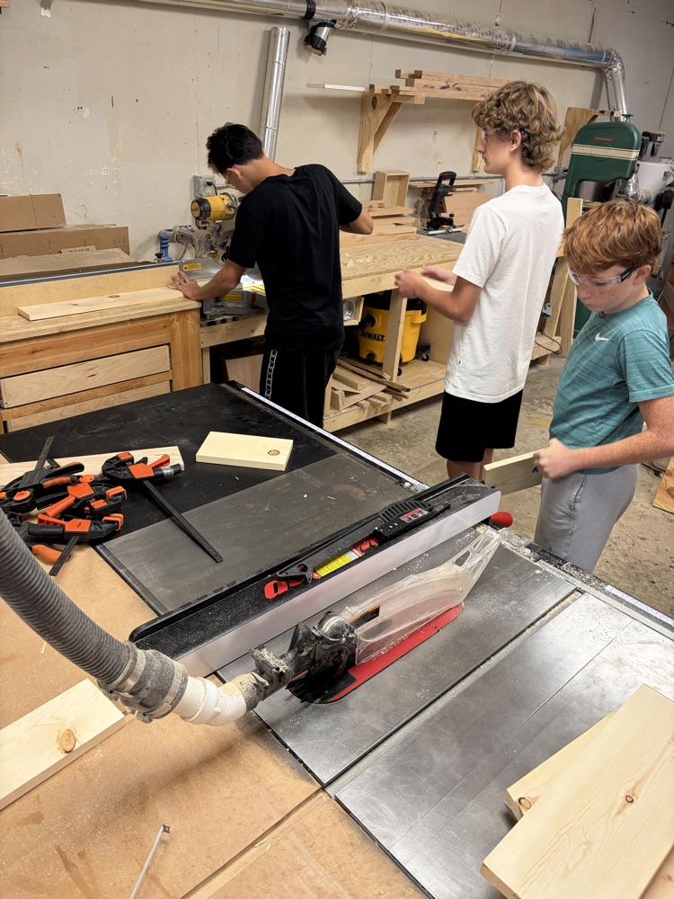 students working