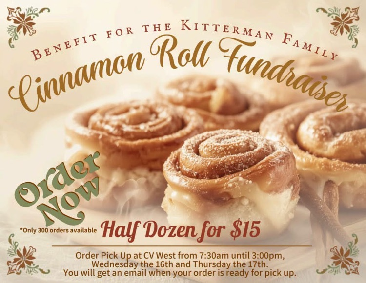 cinnamon roll fundraiser picture.