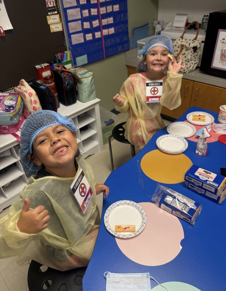 students eating