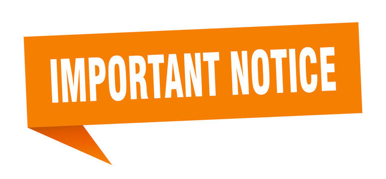 Important Notice