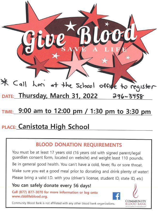 Blood Mobile Canistota School District