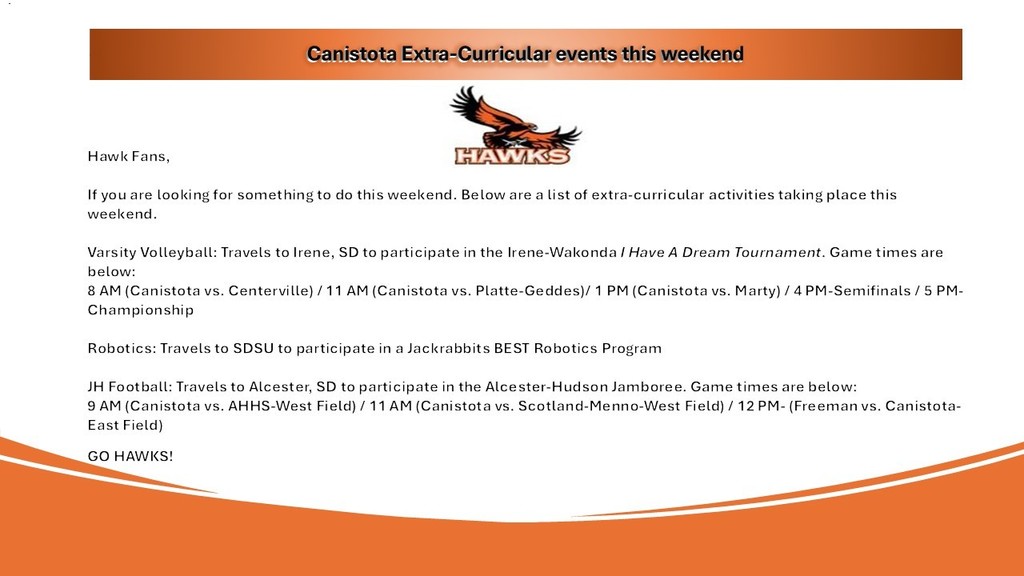 Weekend Happenings