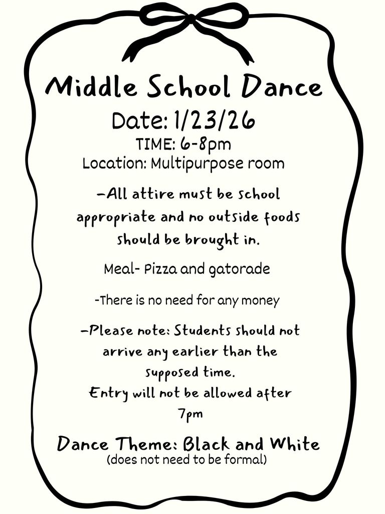 Middle School Dance 2026
