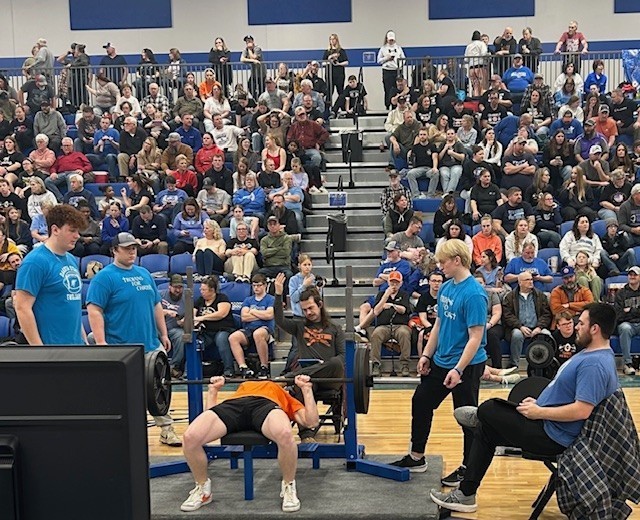 One of three attempts of Carter Becker's Bench Press.