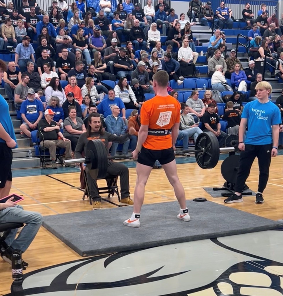Third attempt of Carter Becker's deadlift and a new max of 355 lb.