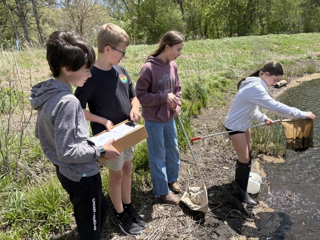 students exploring in nature
