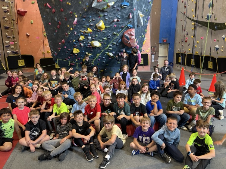 rock climbing 3rd graders