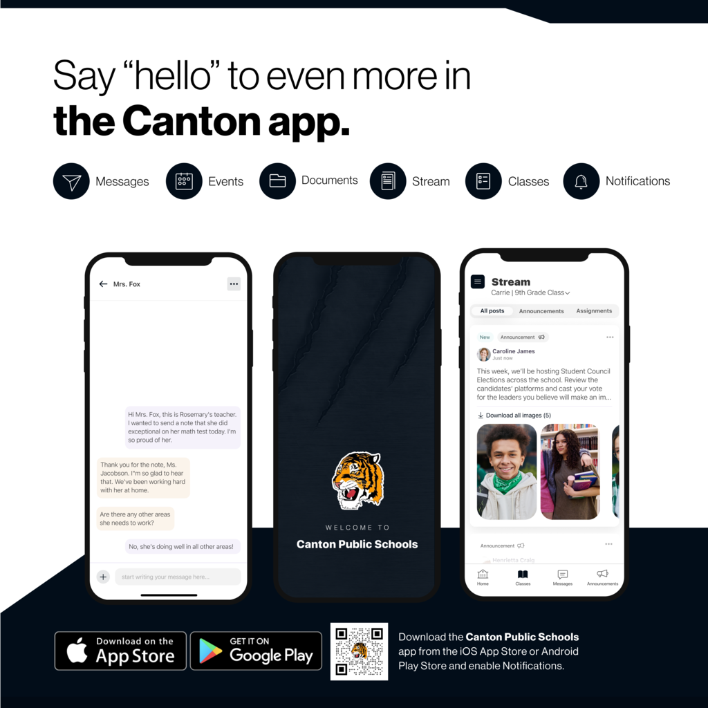 say hello to even more in the Canton app. images of new app