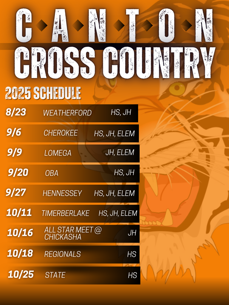 Canton Cross Country Schedule