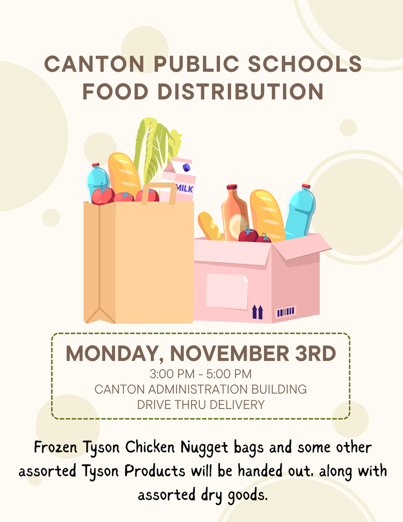 Flyer for Canton School Food Distribution