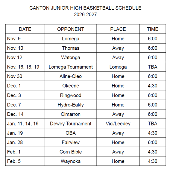 Junior High Basketball