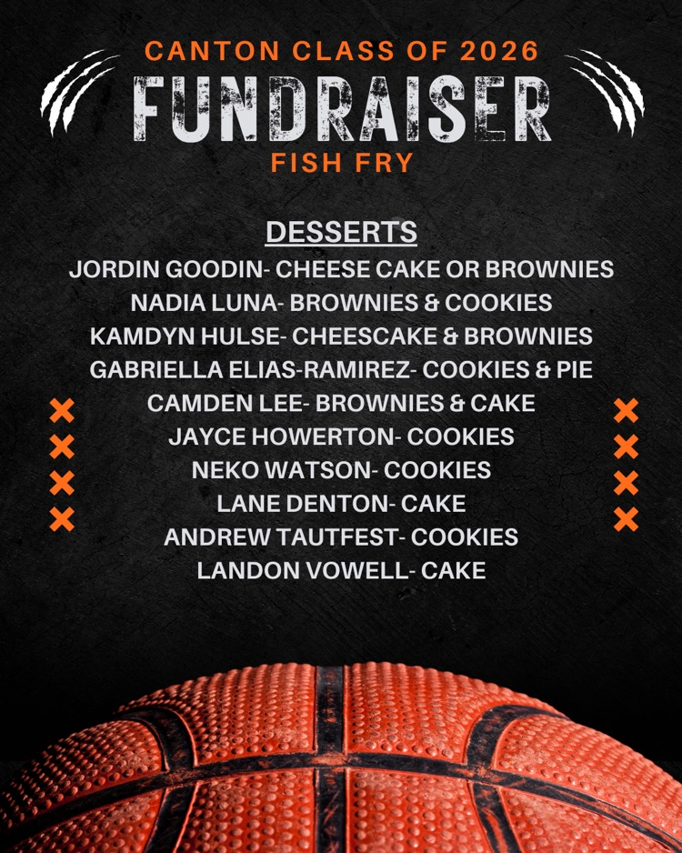 Class of 2026 Fish Fry Fundraiser January 30th @6pm