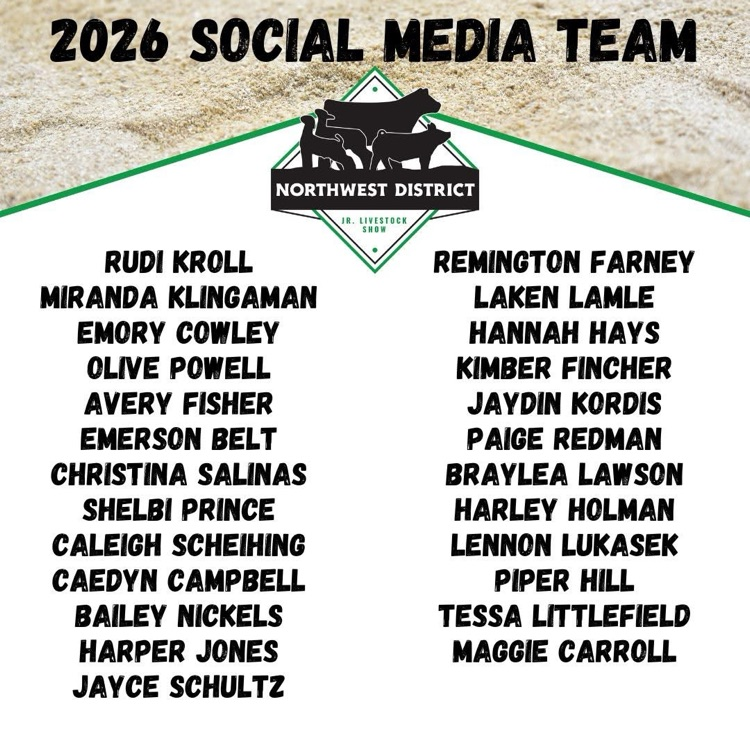 Enid Northwest District Livestock Show Media Team 