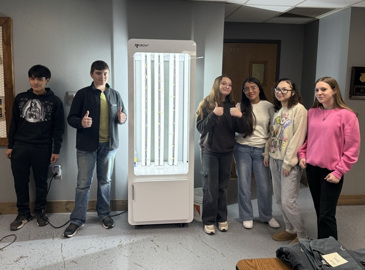 8th Grade starting their hydroponics system today.