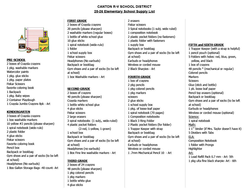 Supply List