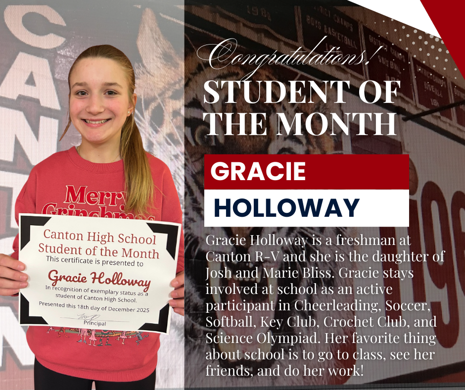 Canotn High School Recognizes Students of the Month