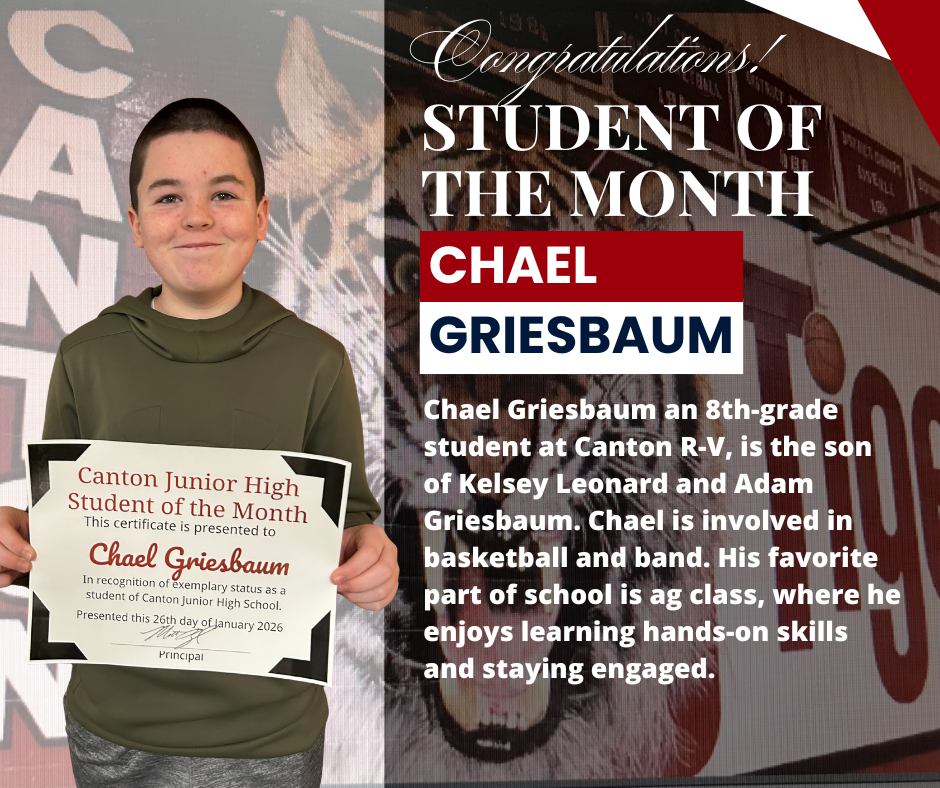 Canotn High School Recognizes Students of the Month