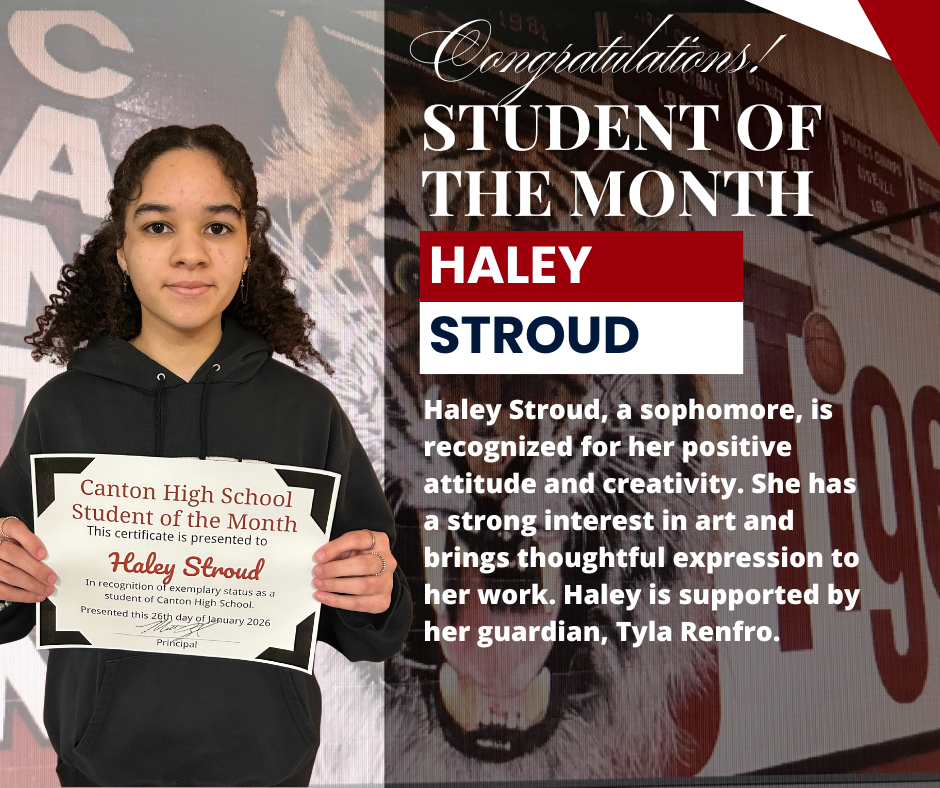 Canotn High School Recognizes Students of the Month