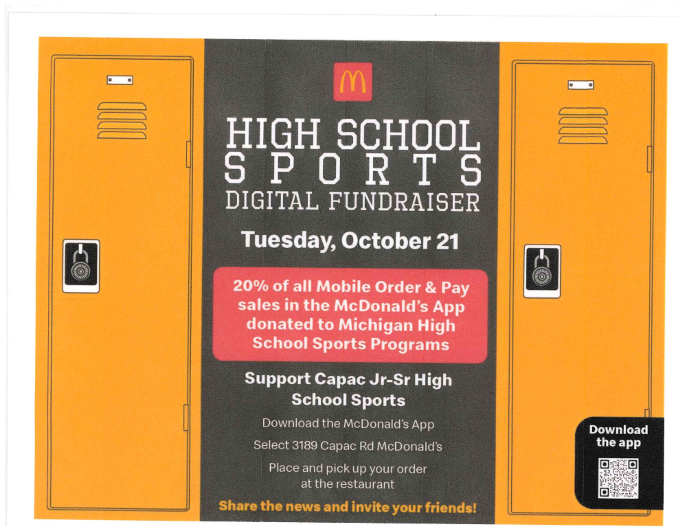 McDonald's Sport Fundraiser Flyer