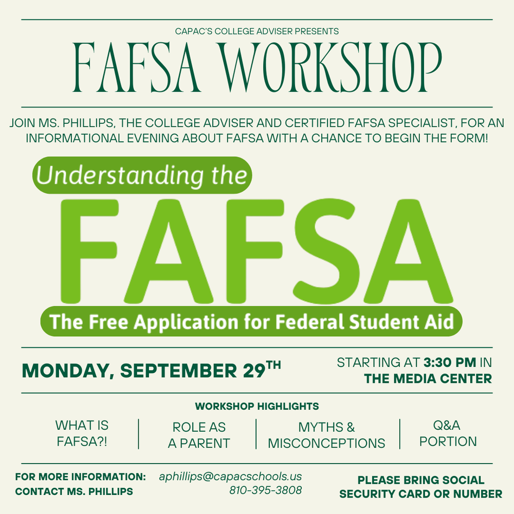 FAFSA Workshop Notice