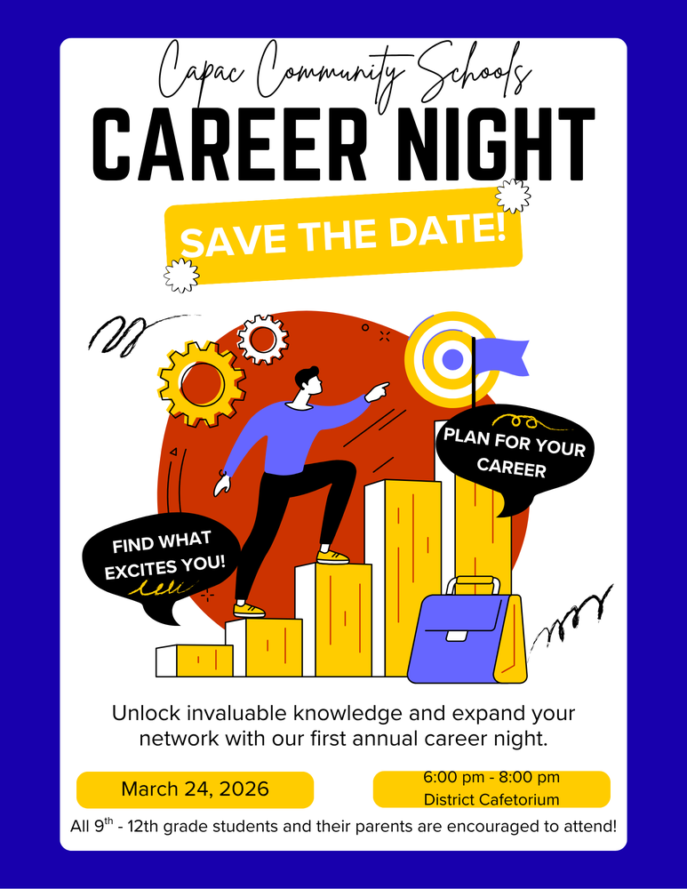 Flyer for Career Night on March 24, 2026.