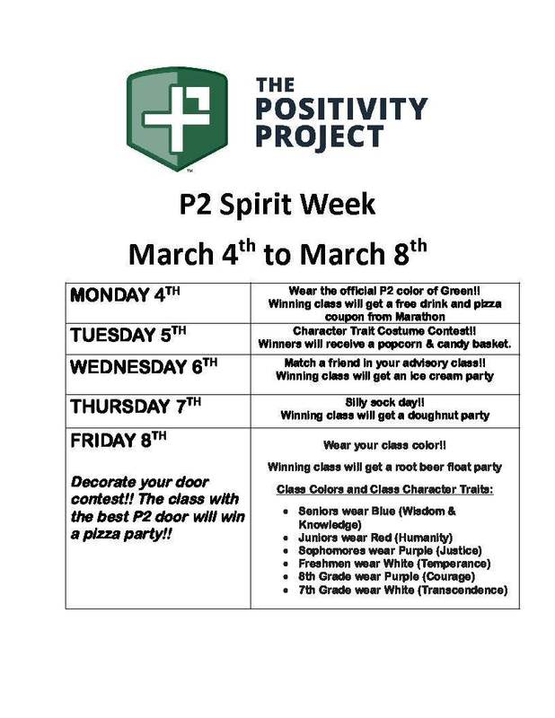 P2 Spirit Week at the Jr.Sr. High School Capac Community Schools